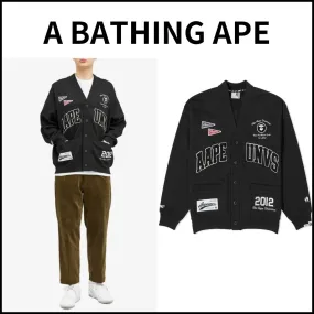 A BATHING APE  |Unisex Street Style Cotton Oversized Logo Skater Style