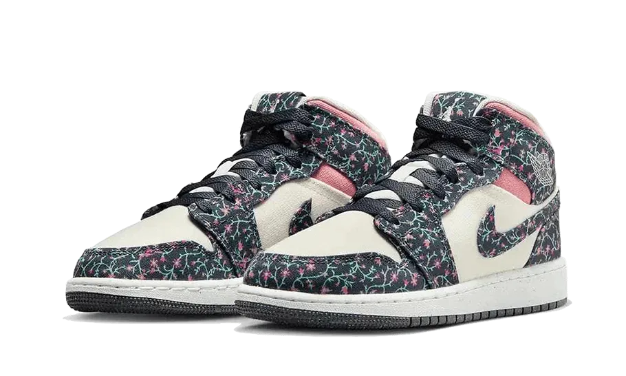 Air Jordan 1 Mid Floral Canvas