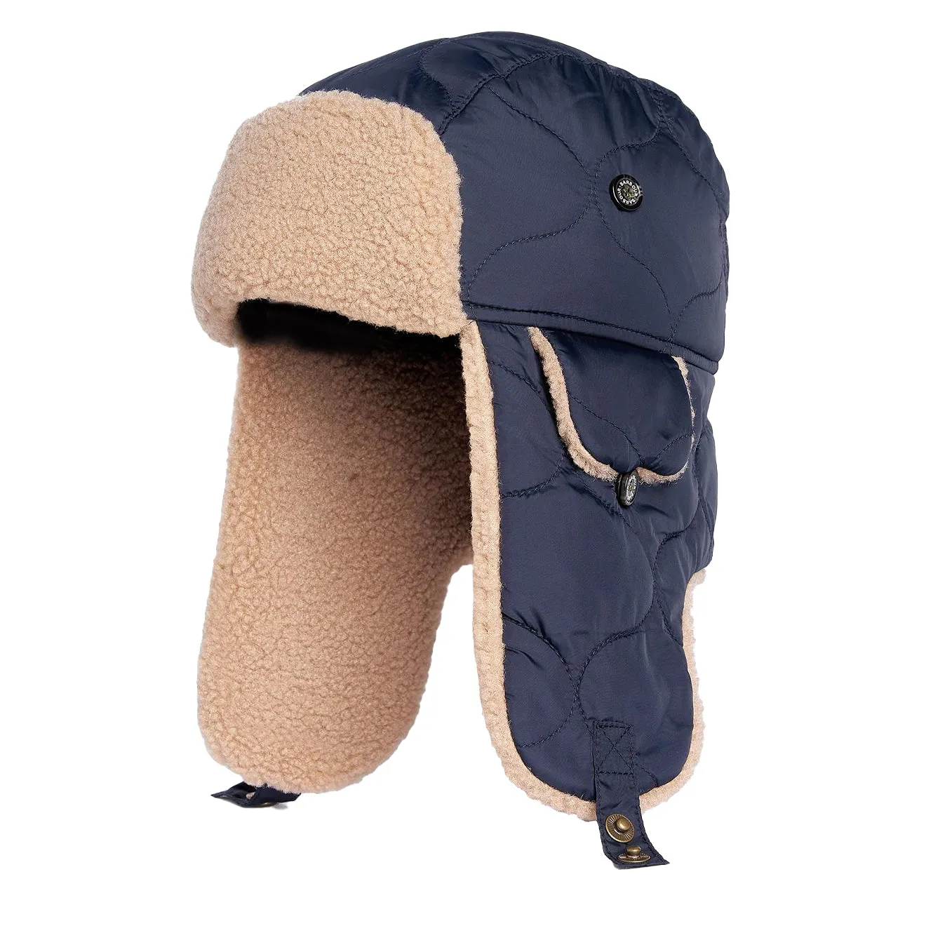 Barbour Sandbay Quilted Trapper Hat Navy