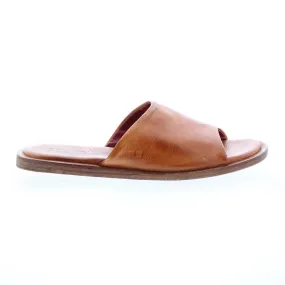 Bed Stu Kate F373157 Womens Brown Leather Slip On Slides Sandals Shoes