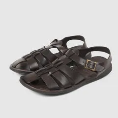 Brador Mens Heel Strap Leather Sandals