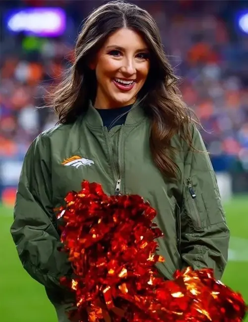 Broncos Cheerleaders Green Bomber Jacket - William Jacket