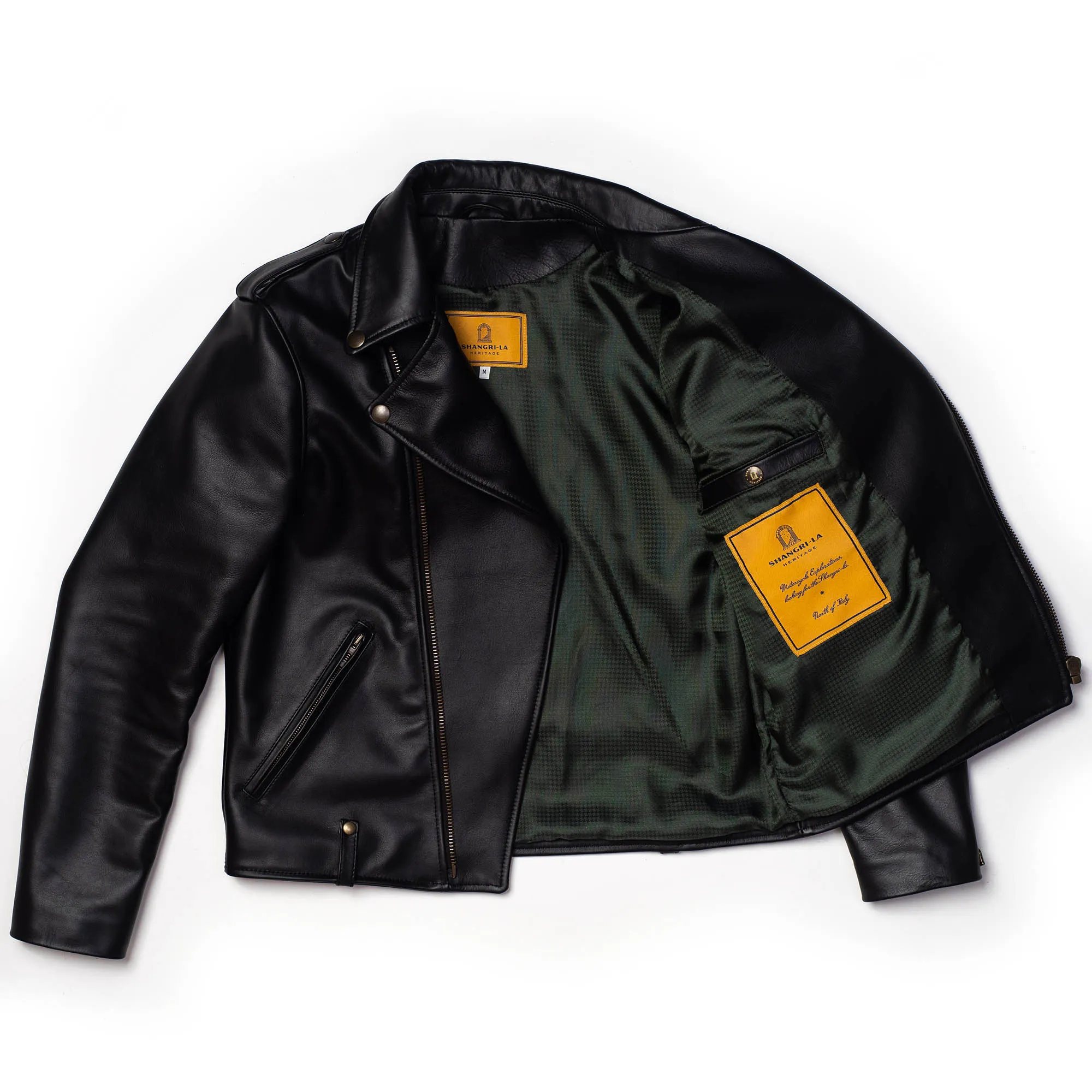 Chiodo Black Steerhide Leather Jacket - Shangri-la Heritage