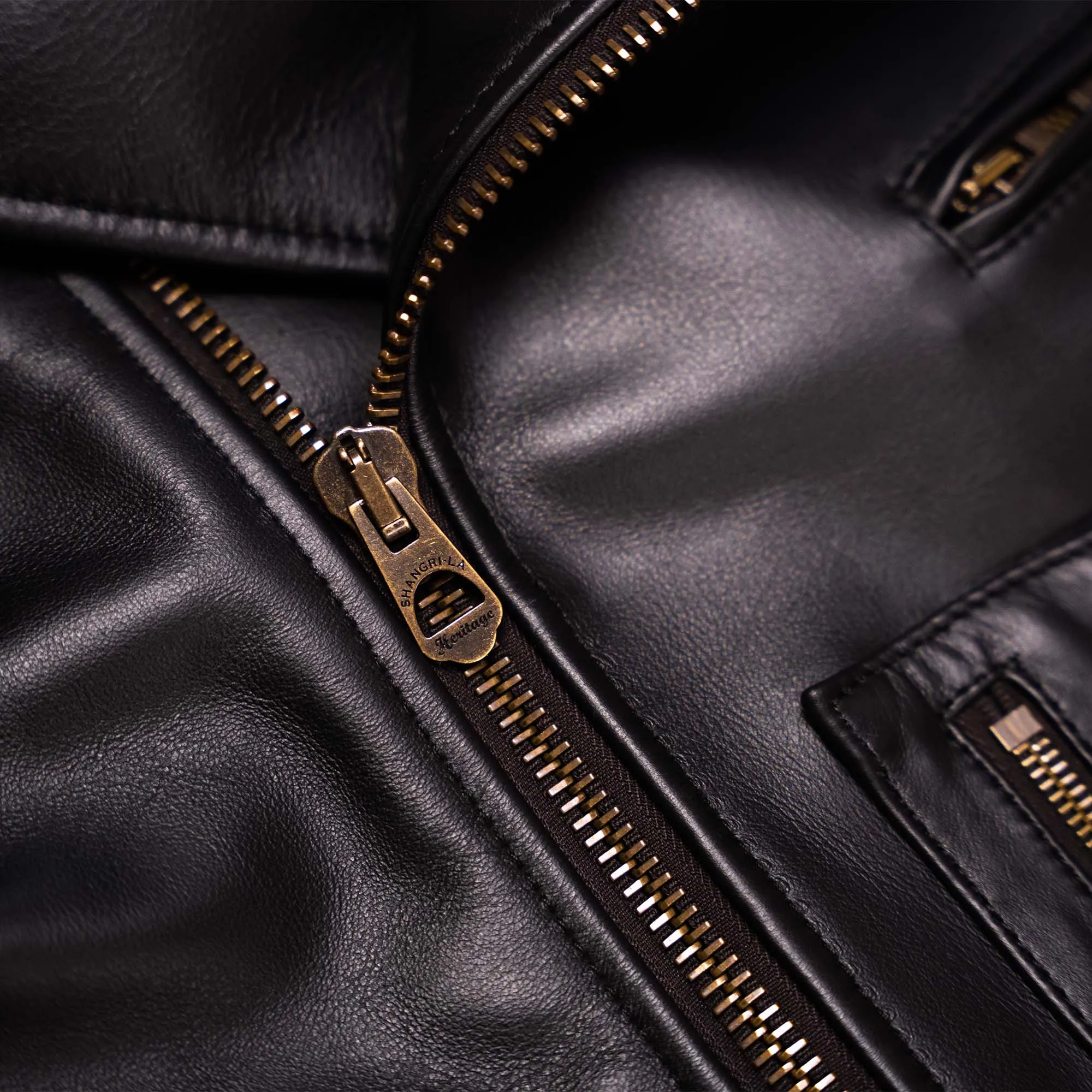 Chiodo Black Steerhide Leather Jacket - Shangri-la Heritage