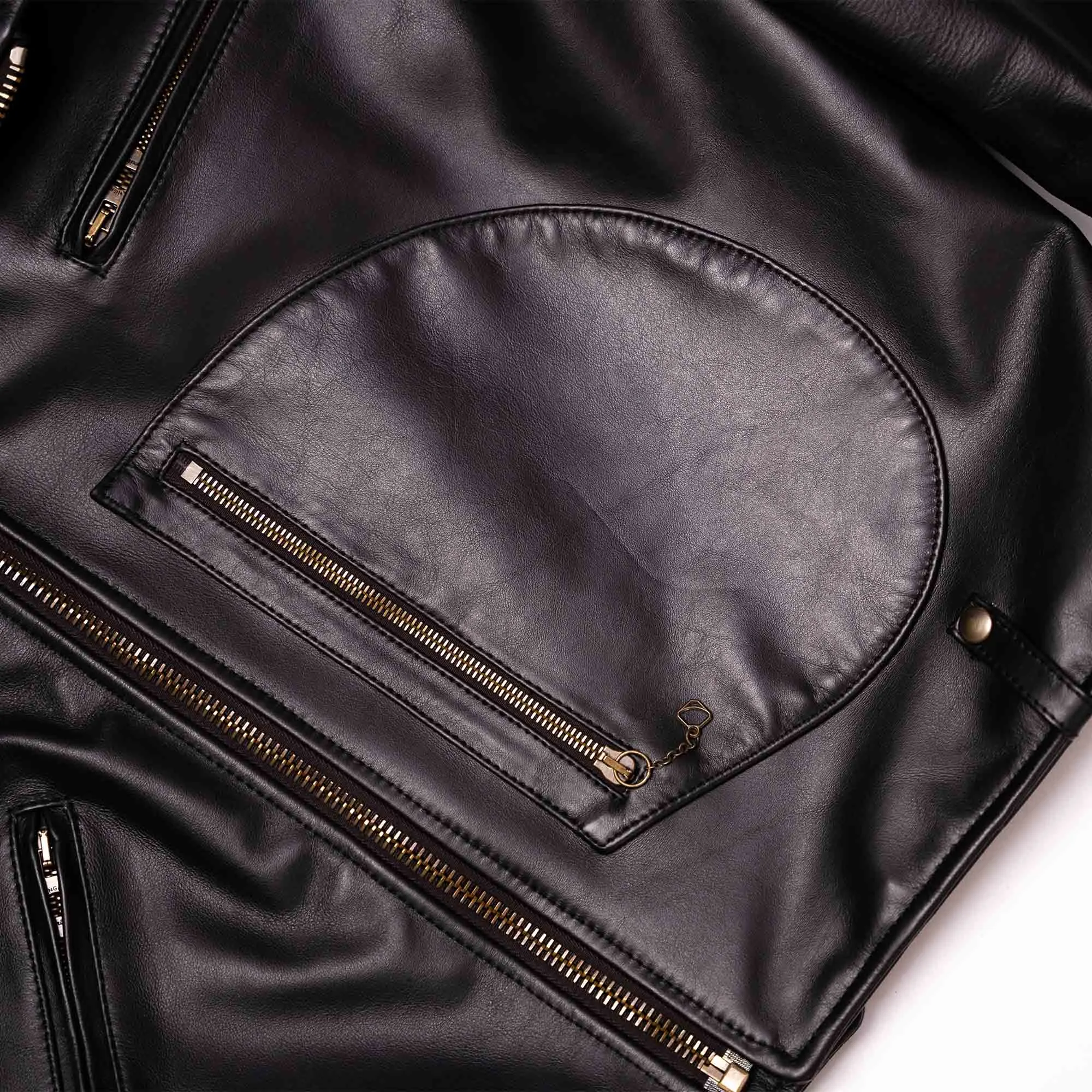 Chiodo Black Steerhide Leather Jacket - Shangri-la Heritage