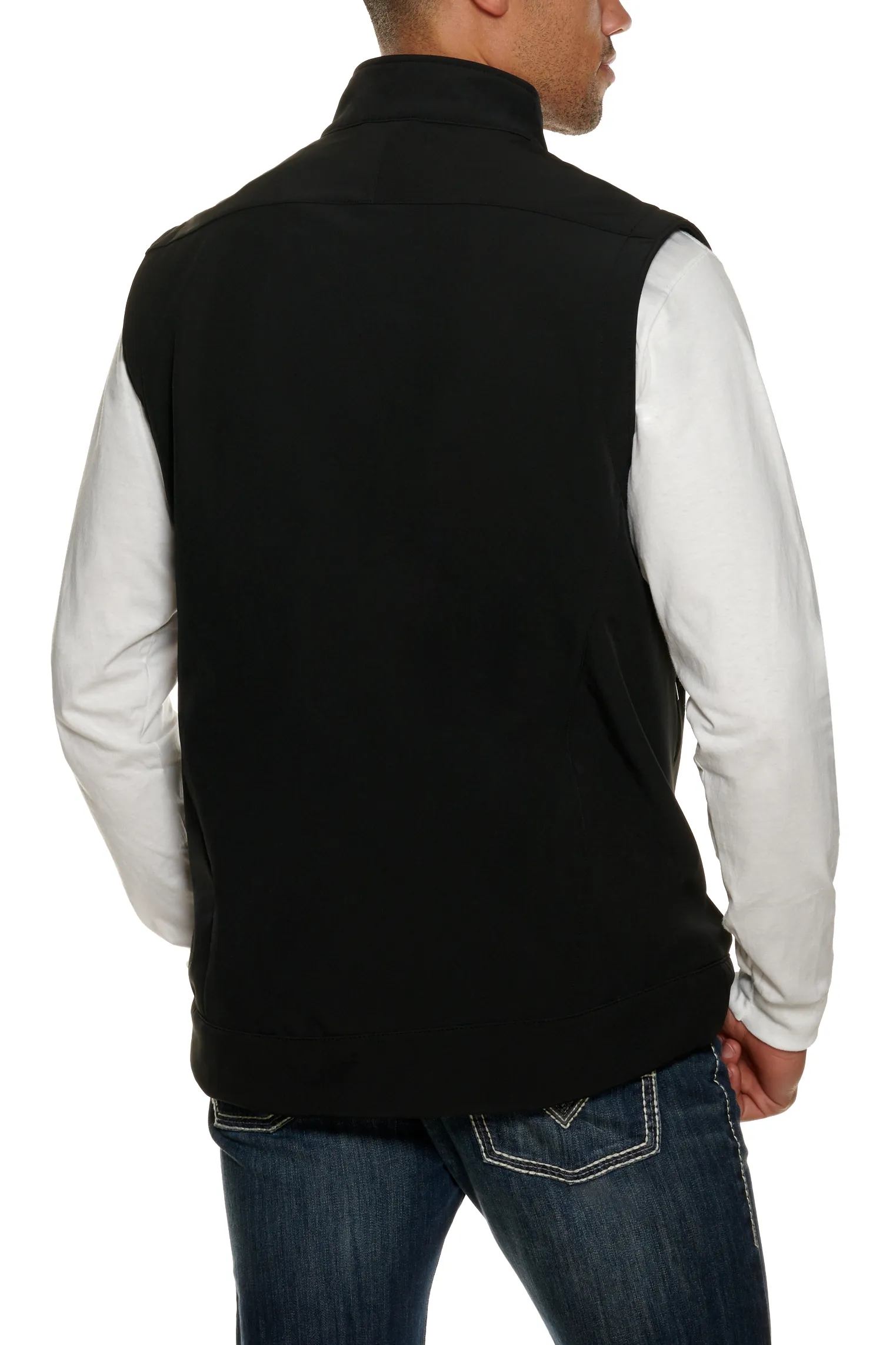 Cinch Men's Black & Grey Logo Concealed Carry Bonded Vest