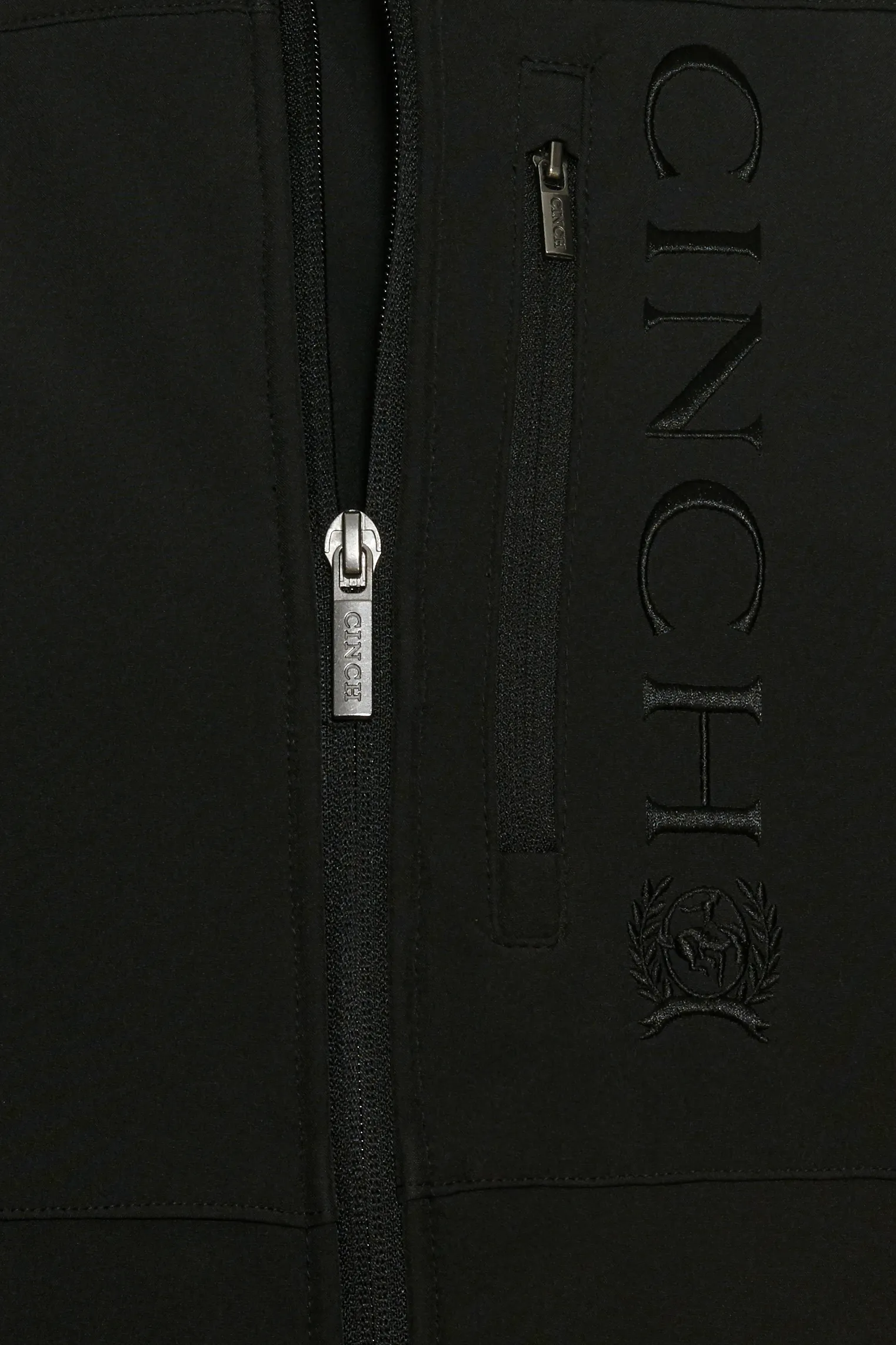 Cinch Men's Black & Grey Logo Concealed Carry Bonded Vest