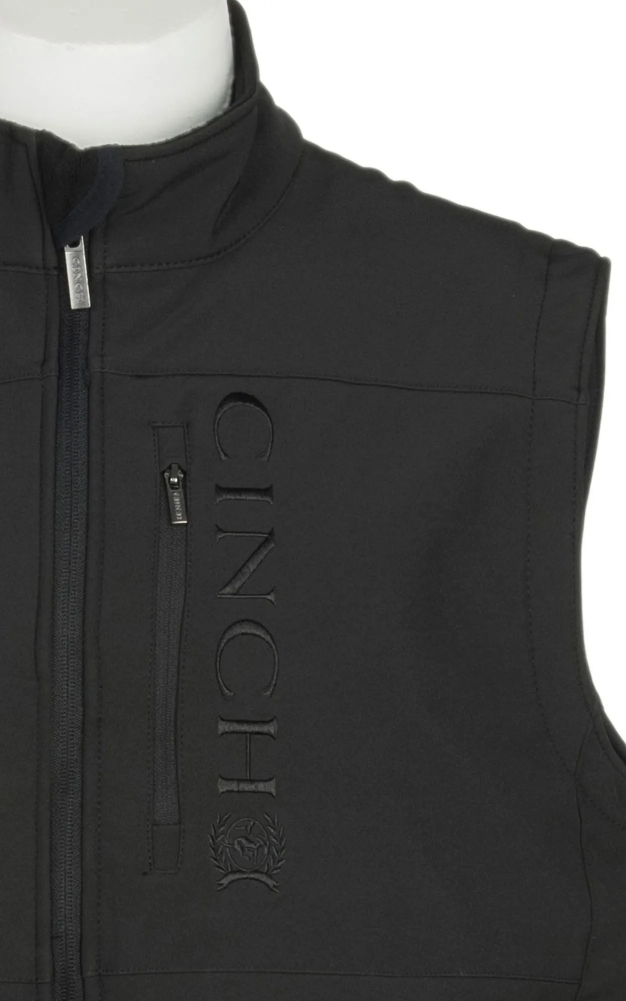 Cinch Men's Black & Grey Logo Concealed Carry Bonded Vest