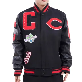 Cincinnati Reds Logo Mash Up Varsity Jacket