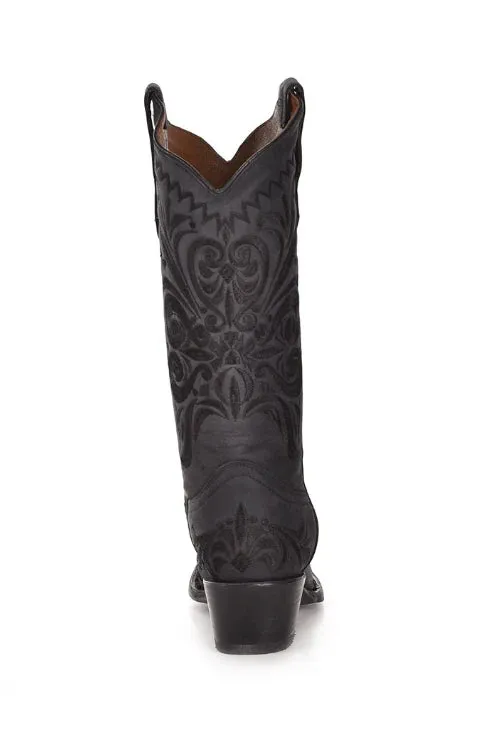 Circle G by Corral Black Filigree Embroidery Western Boot