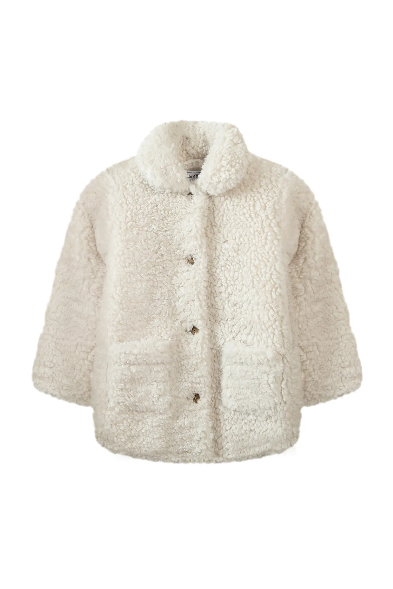 Coat      Ecru Imitation fur sheep     