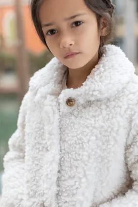 Coat      Ecru Imitation fur sheep     