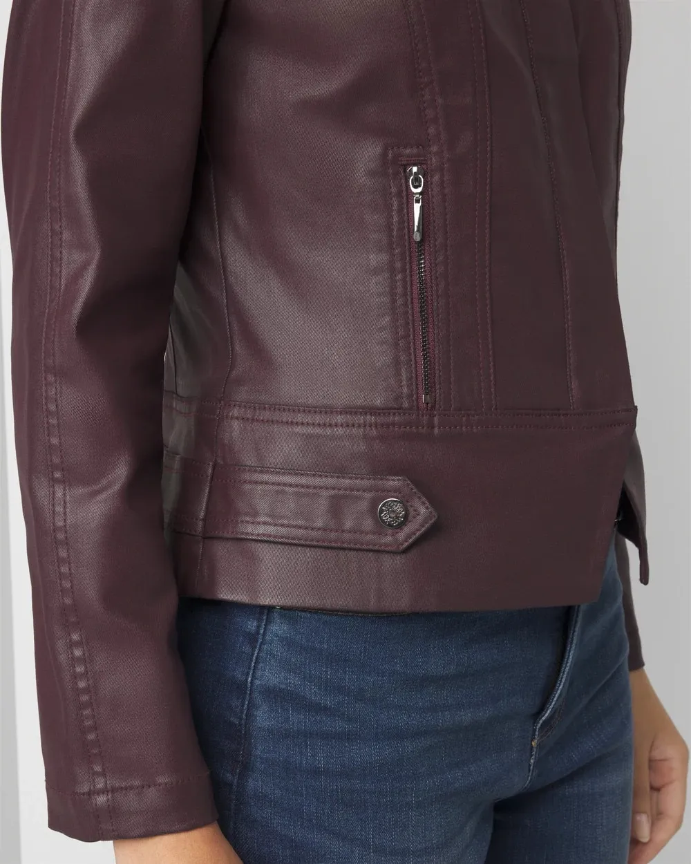 Coated Biker Jacket