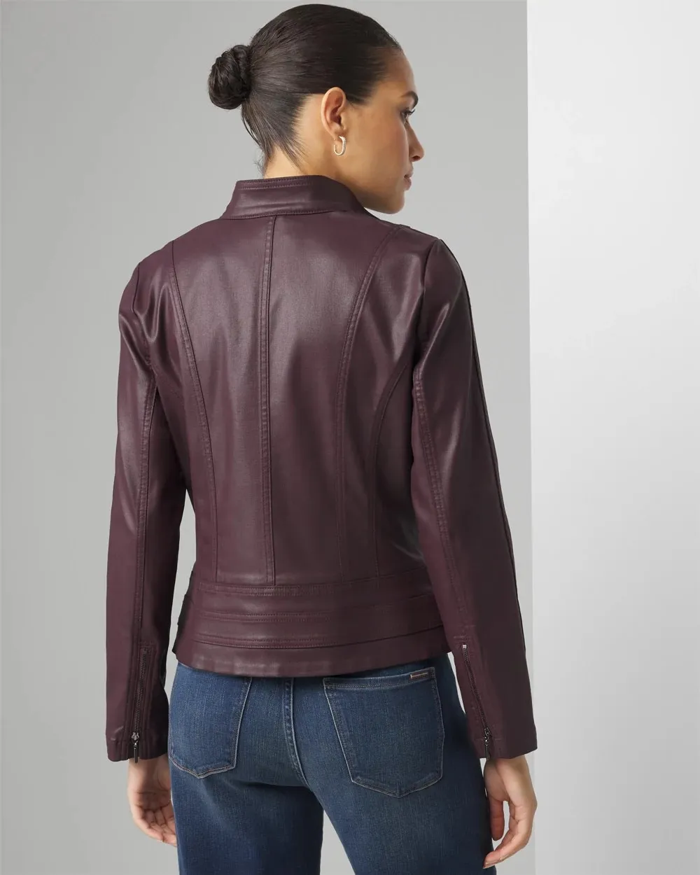 Coated Biker Jacket