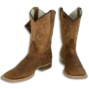 COGNAC KANSAS | MEN SQUARE TOE WESTERN BOOTS