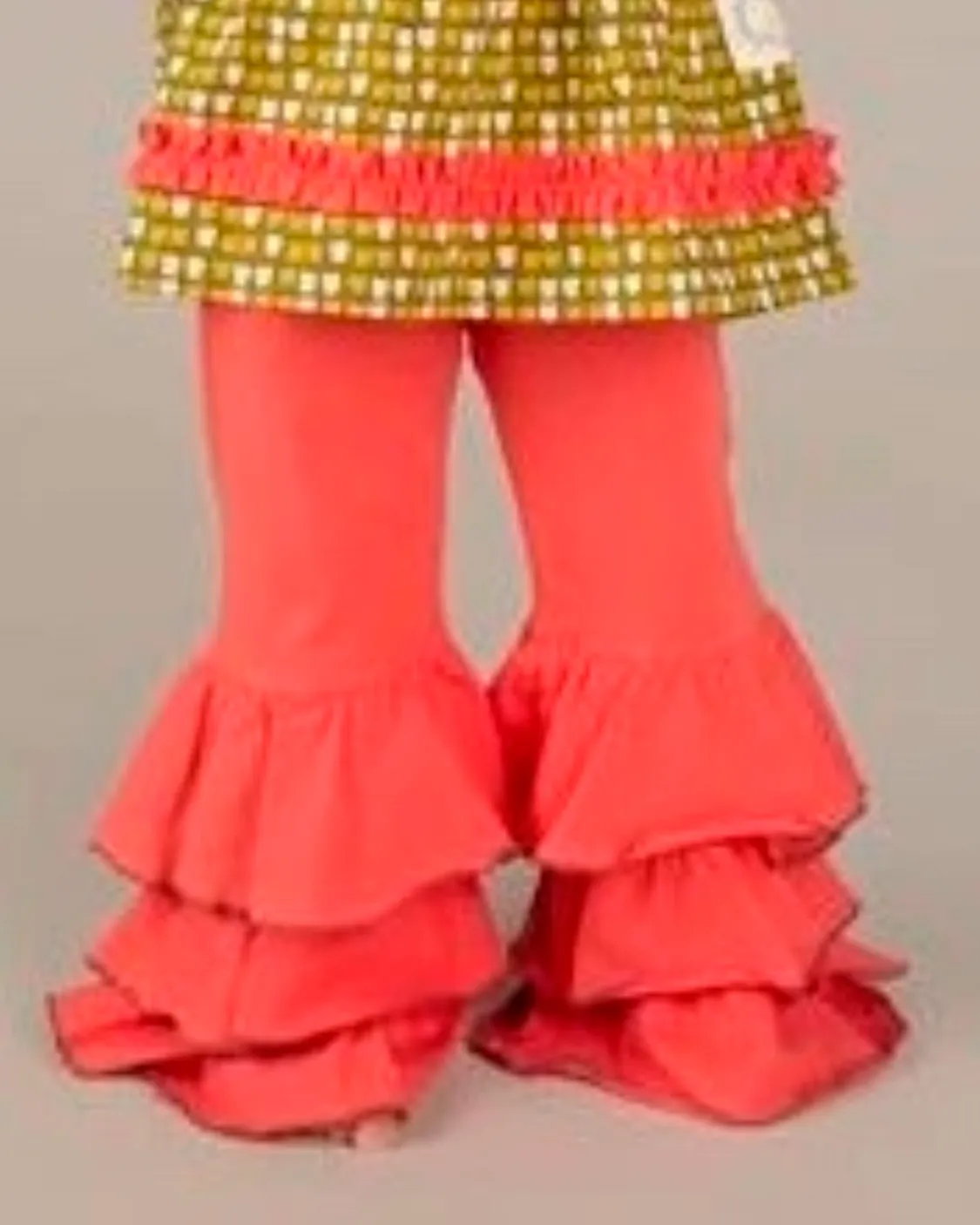 CORAL RUFFLE LEGGINGS