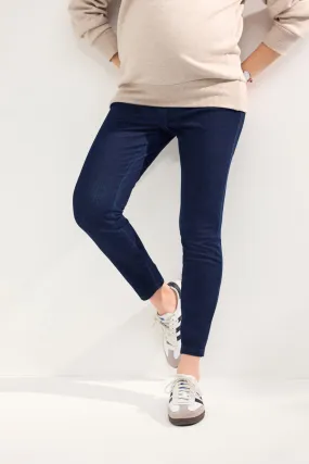 Dark Blue Maternity Denim Look Leggings