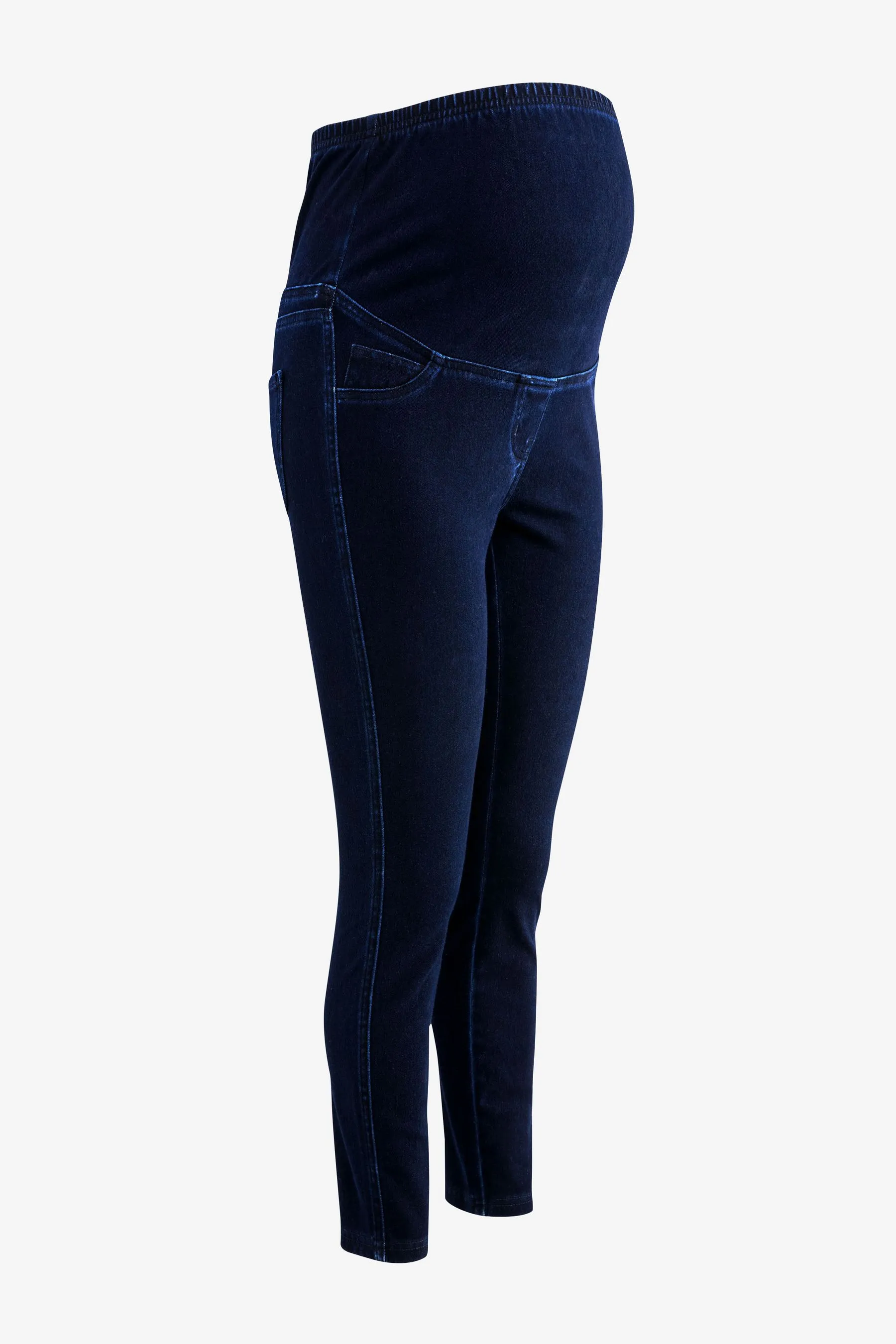 Dark Blue Maternity Denim Look Leggings