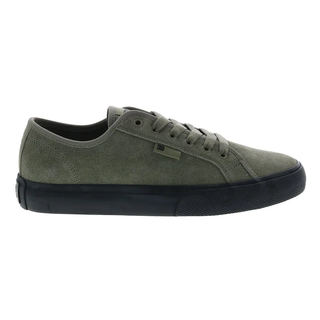 DC Manual Leather ADYS300679-BO0 Mens Green Skate Inspired Sneakers Shoes