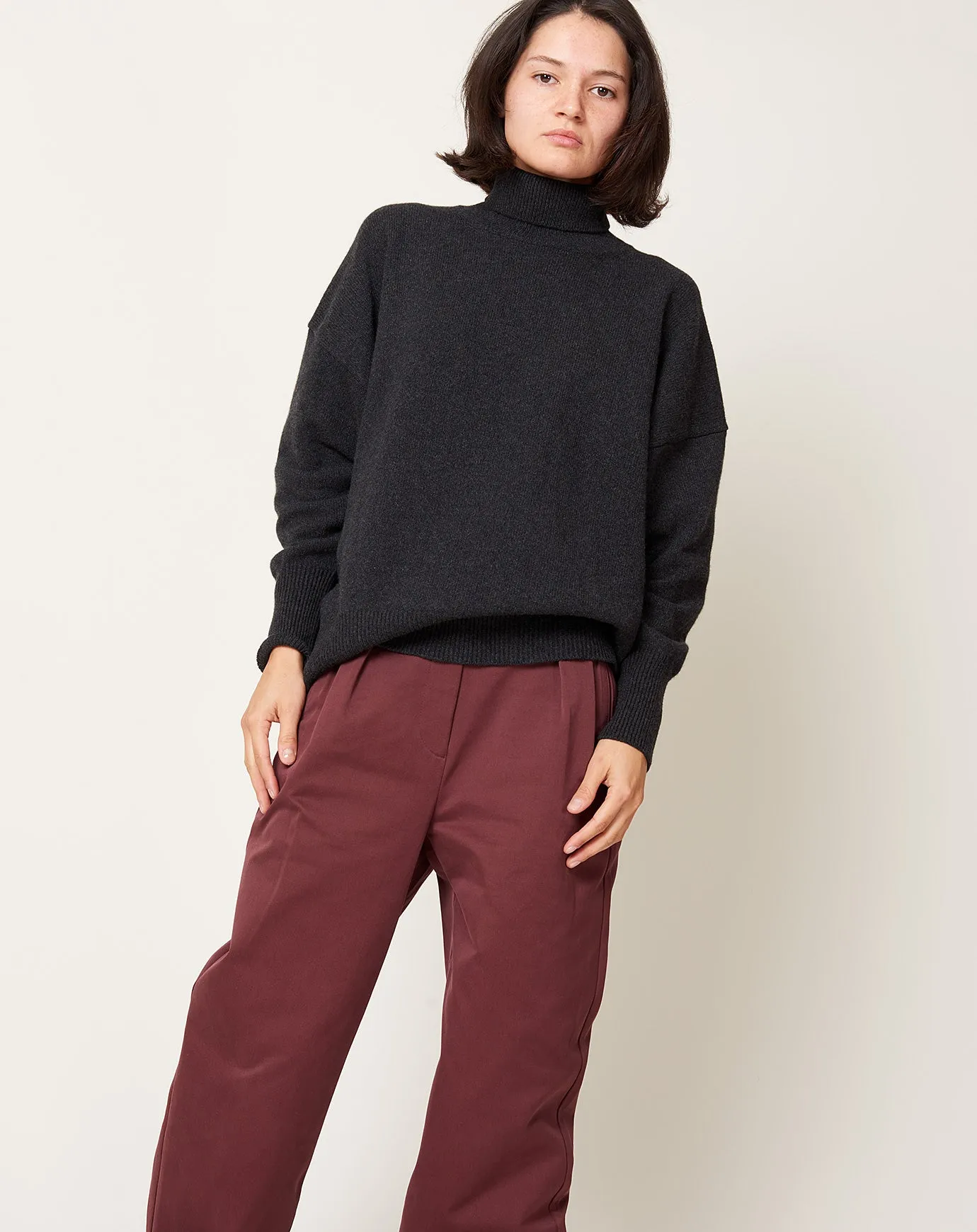 Dello Turtleneck in Dark Grey Melange