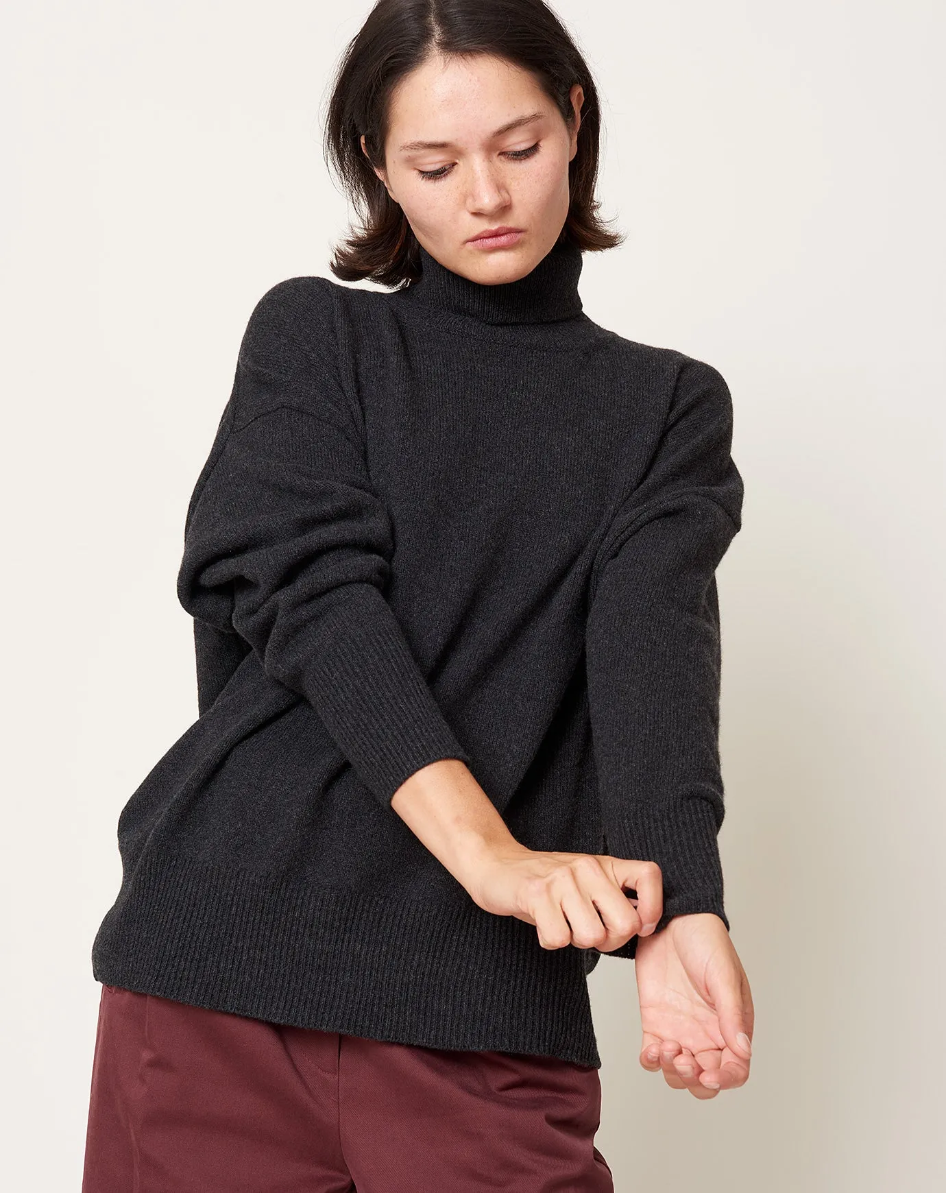 Dello Turtleneck in Dark Grey Melange