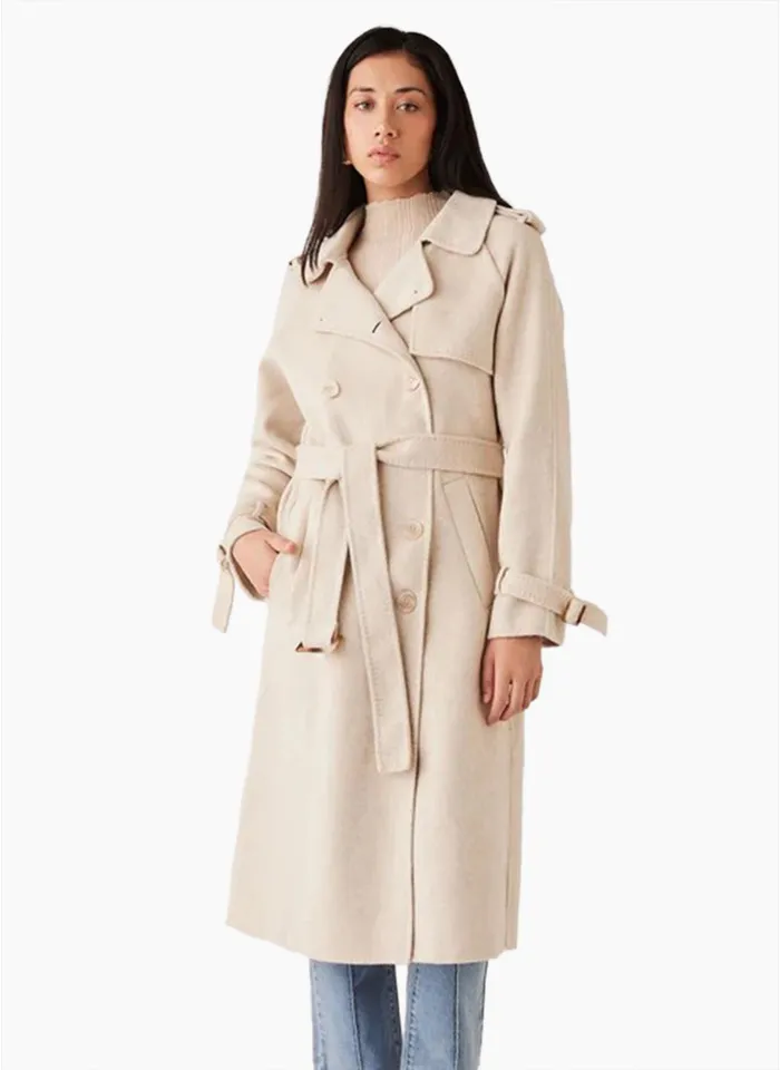 Esmaee Virtual Trench Coat Bone