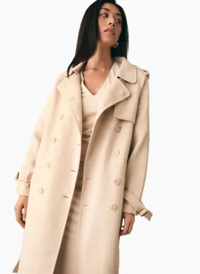 Esmaee Virtual Trench Coat Bone