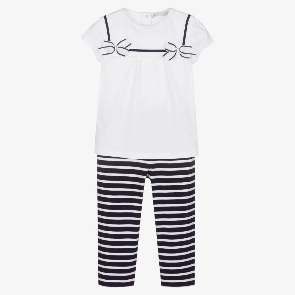 Girls Blue Sailor Leggings Set