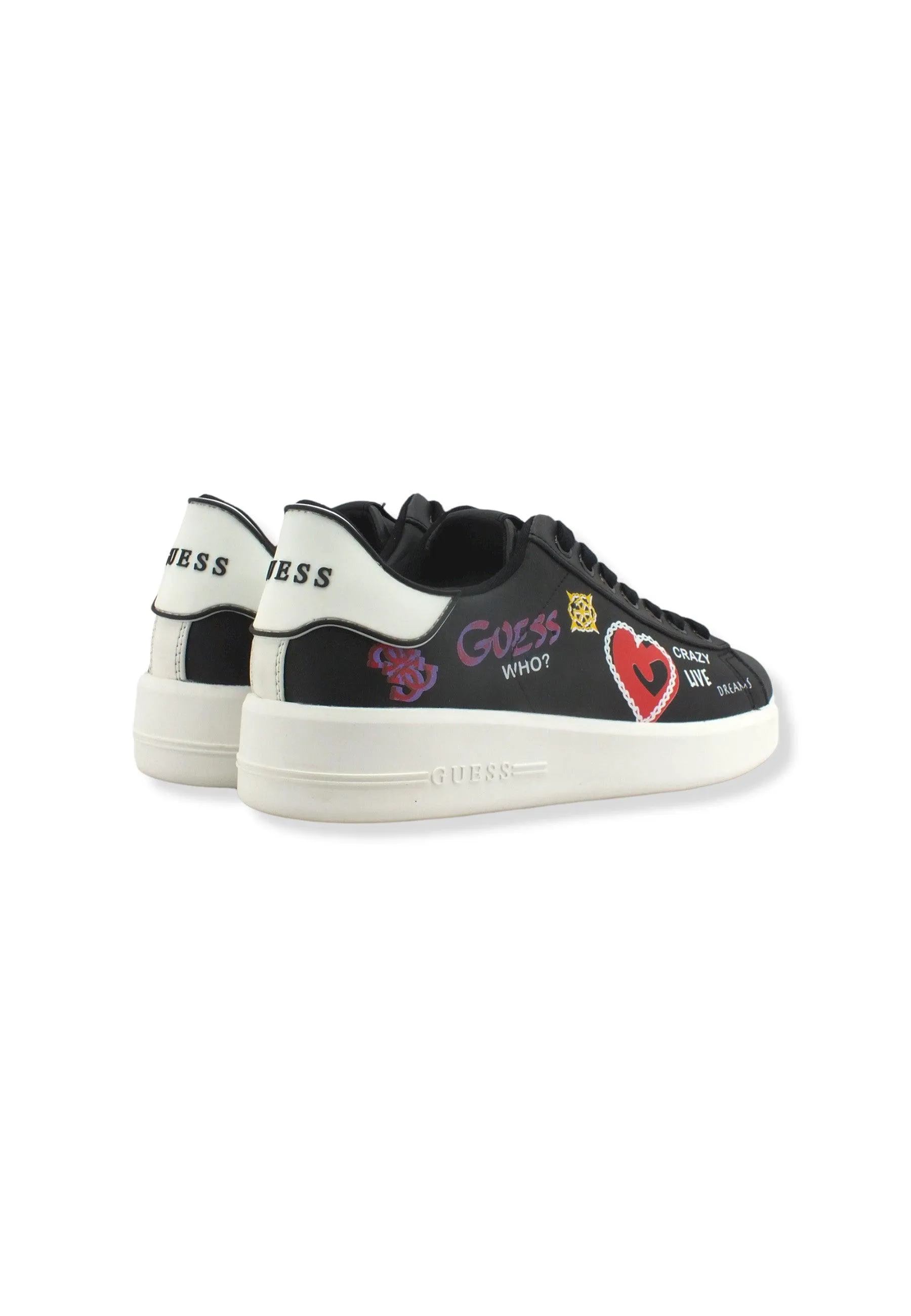 GUESS Sneaker Donna Graffitti Laterali Black FL6R2KLEP12