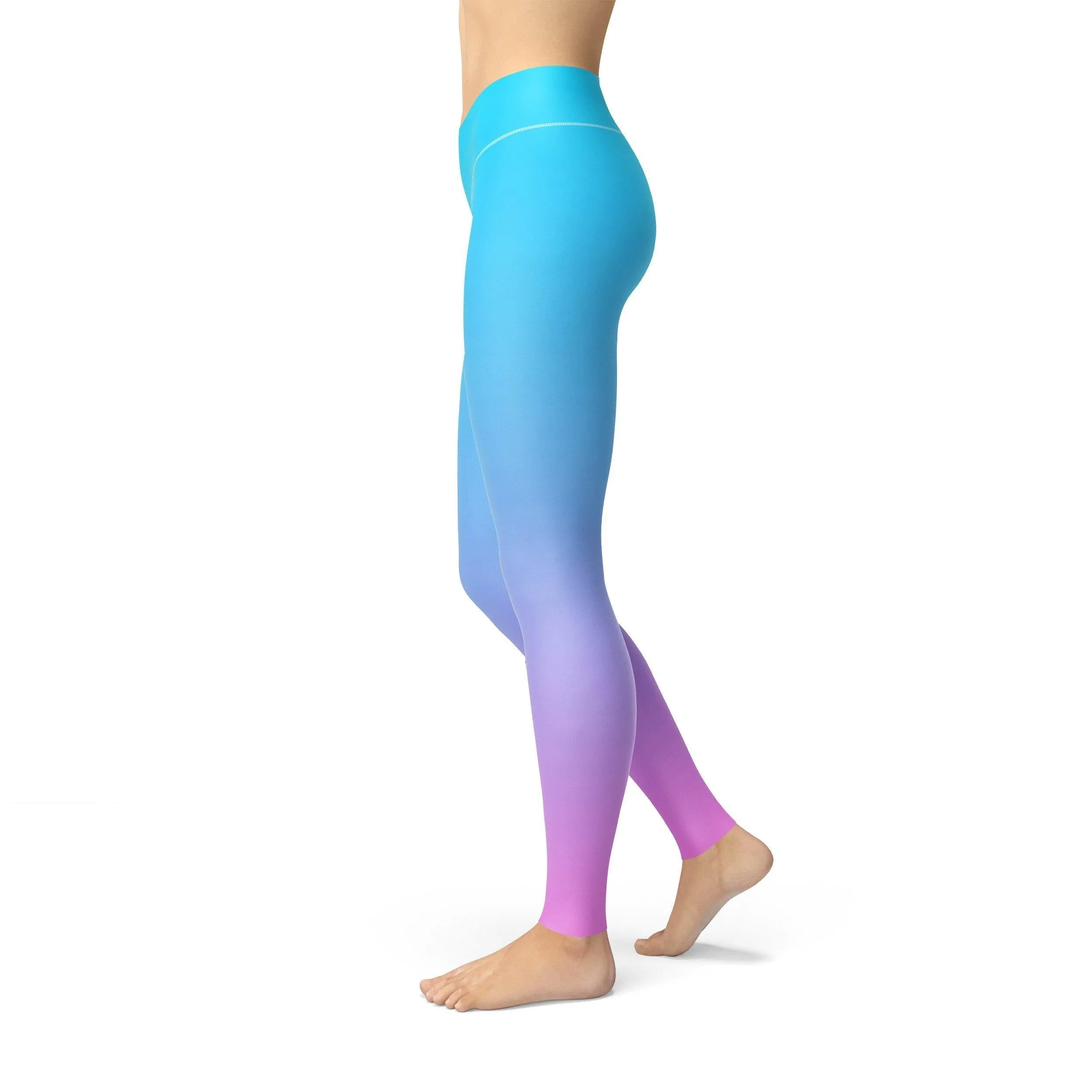 Jean Blue Pink Ombre Leggings