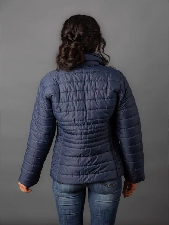 Jolie Quilted Coat in Navy