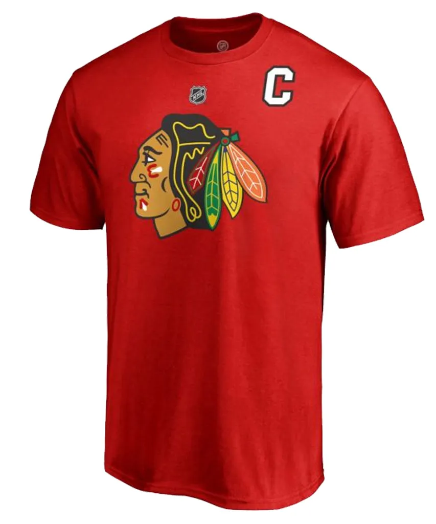 JONATHAN TOEWS CHICAGO BLACKHAWKS FANATICS MEN'S NAME AND NUMBER T SHIRT