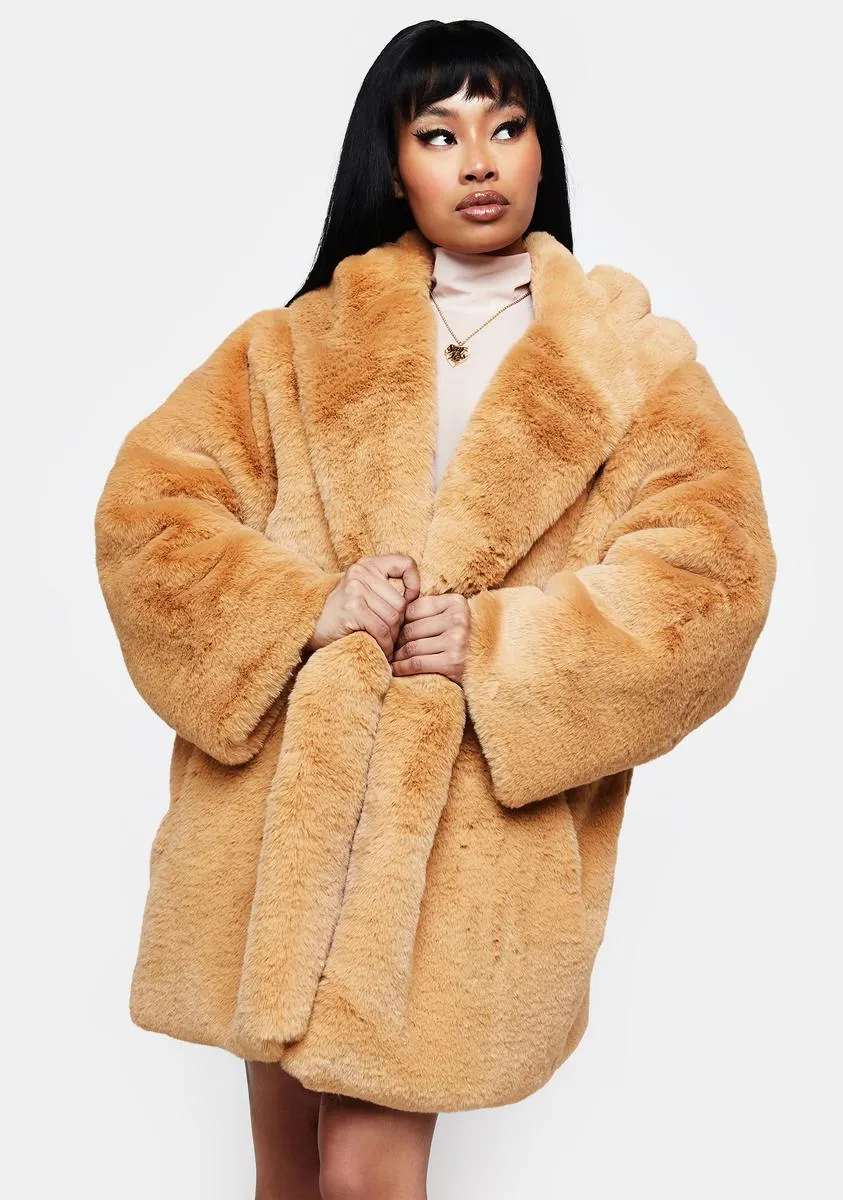 Lil Kim Luxury Super Faux Fur Coat-