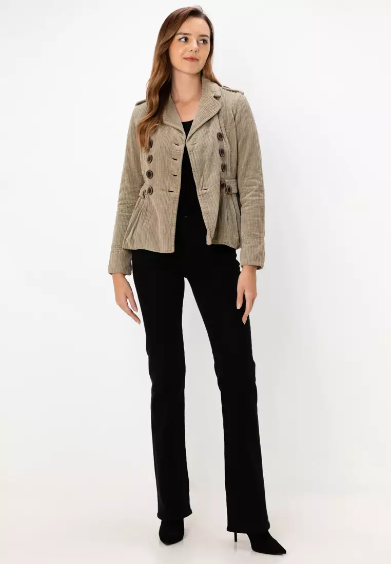 Lois LOIS LJK LADIES CORDUROY TRENCH COAT