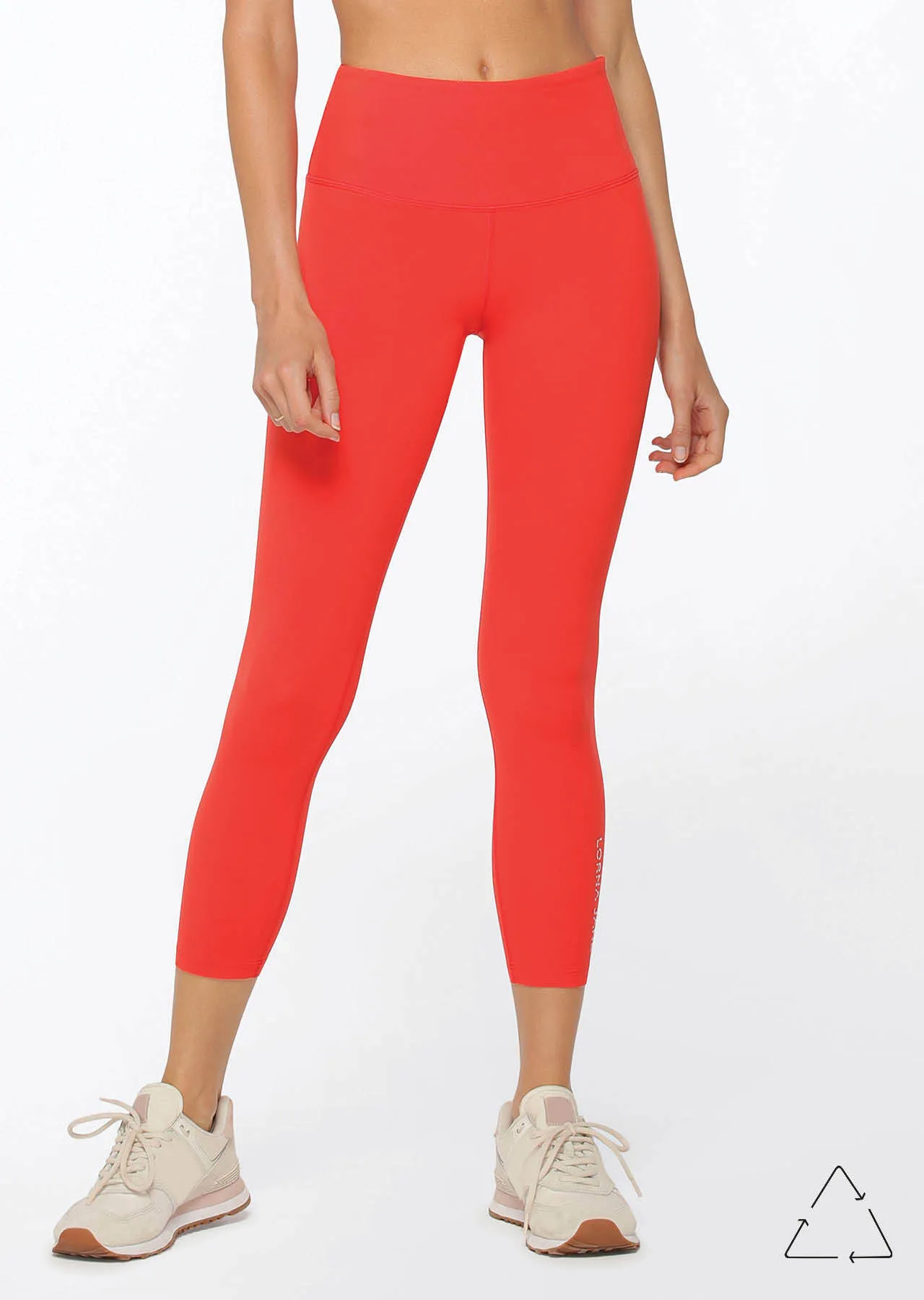 Lotus Recycled Ankle Biter Leggings | Red | Tights and Leggings | Lorna Jane New Zealand