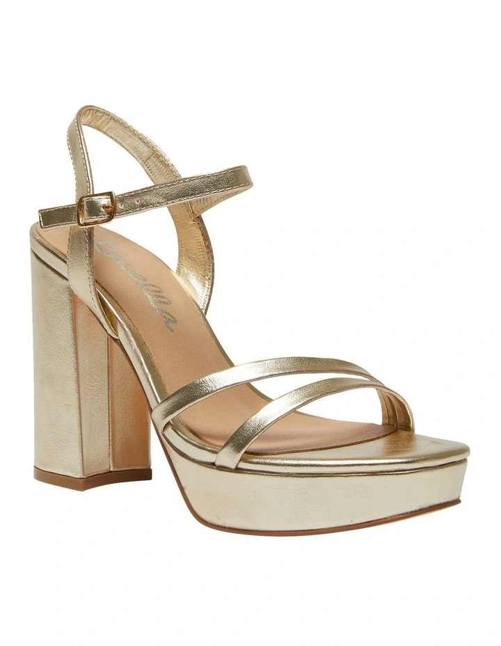 Lulu Sandals in Soft Gold Smooth