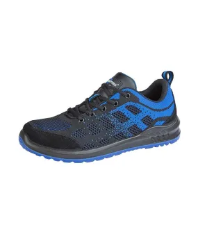 Mens knitted safety shoes black/navy Grafters