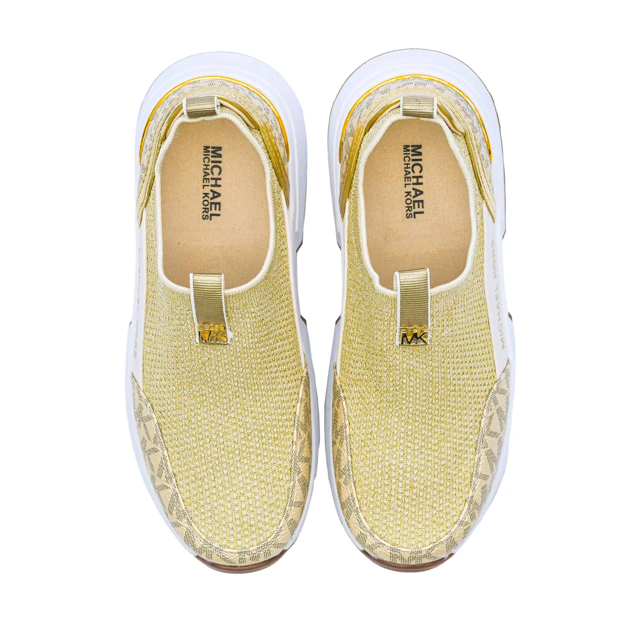 Michael Kors Kids Girl's Vanilla & Gold Sneaker