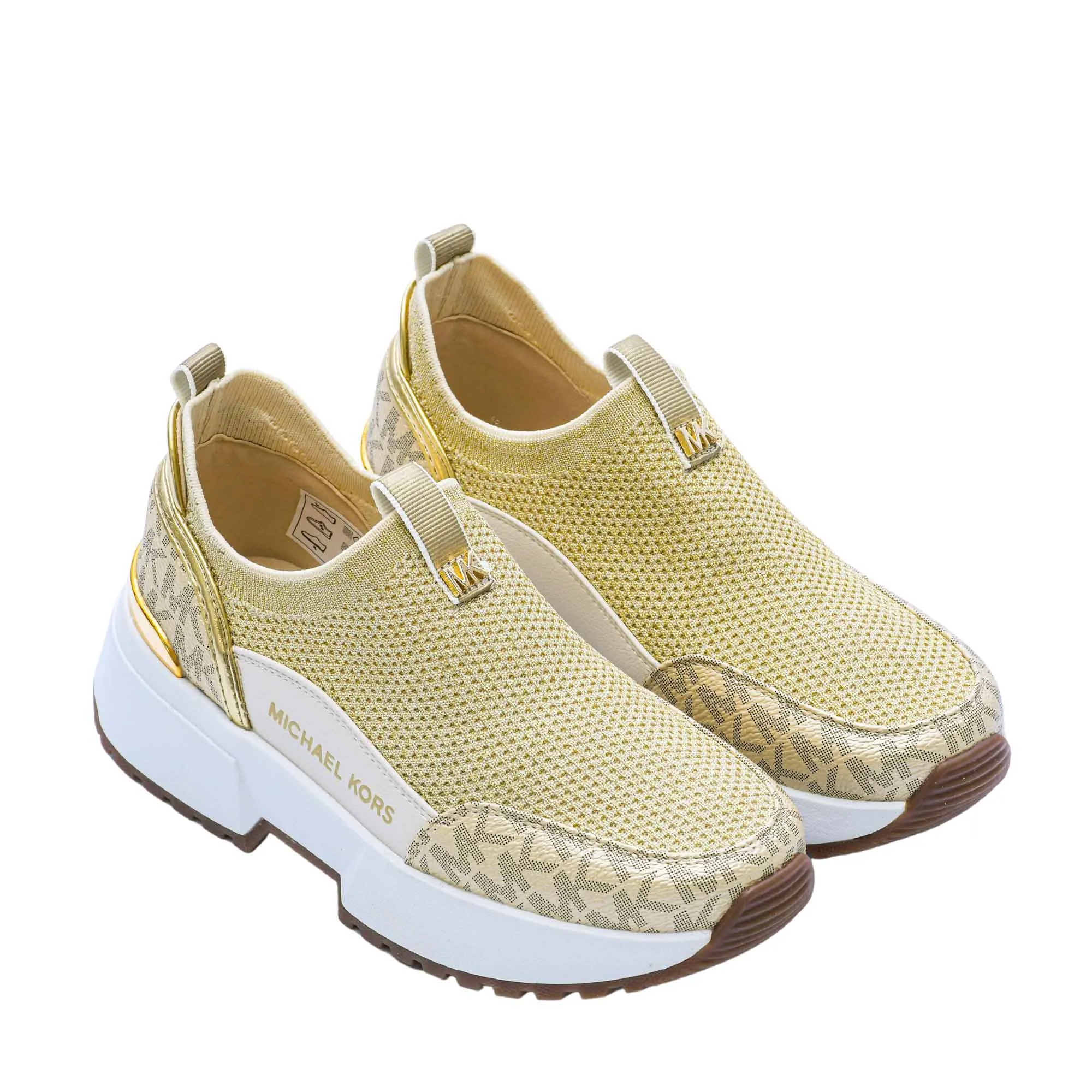 Michael Kors Kids Girl's Vanilla & Gold Sneaker