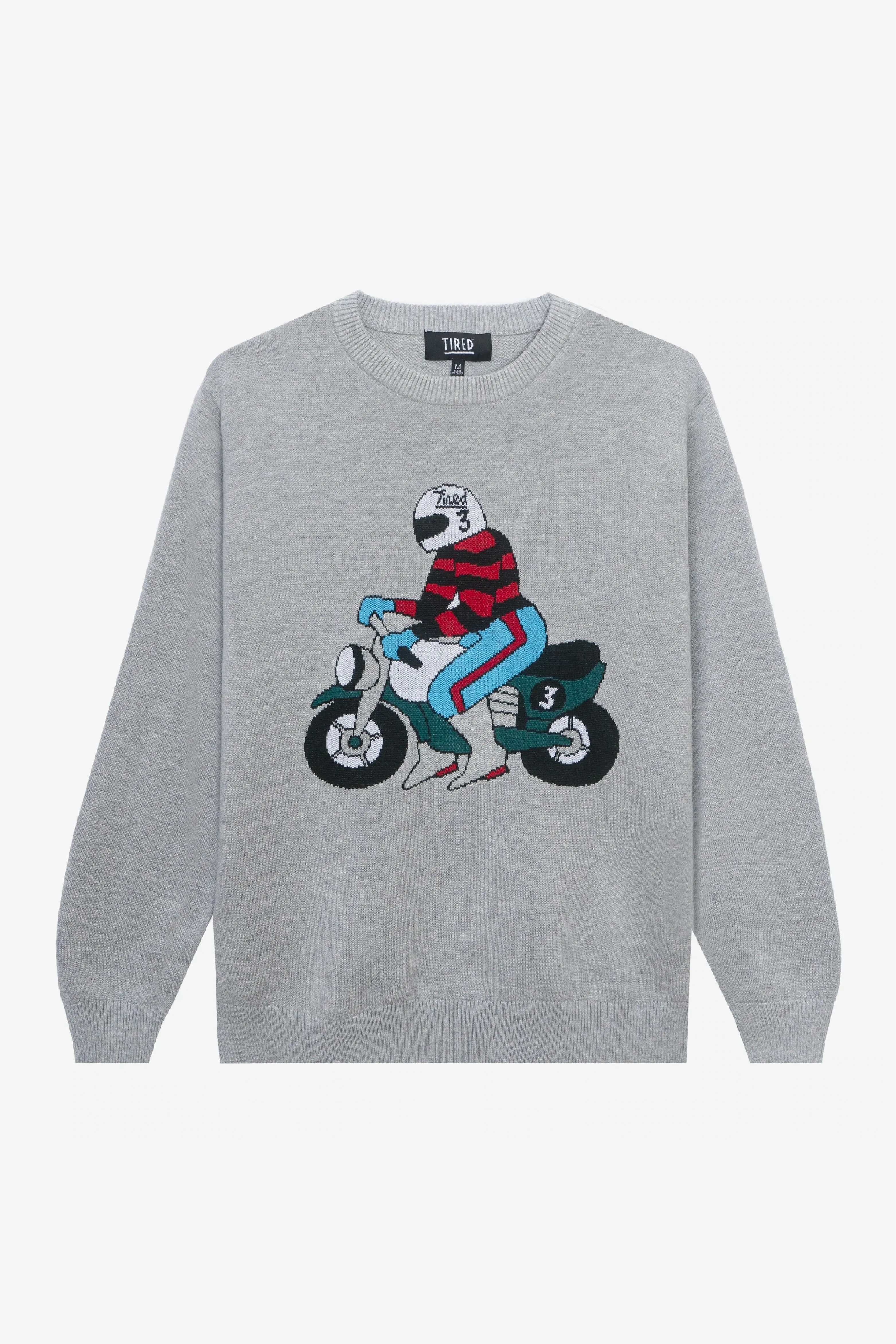 Moto Knit Sweater Bone