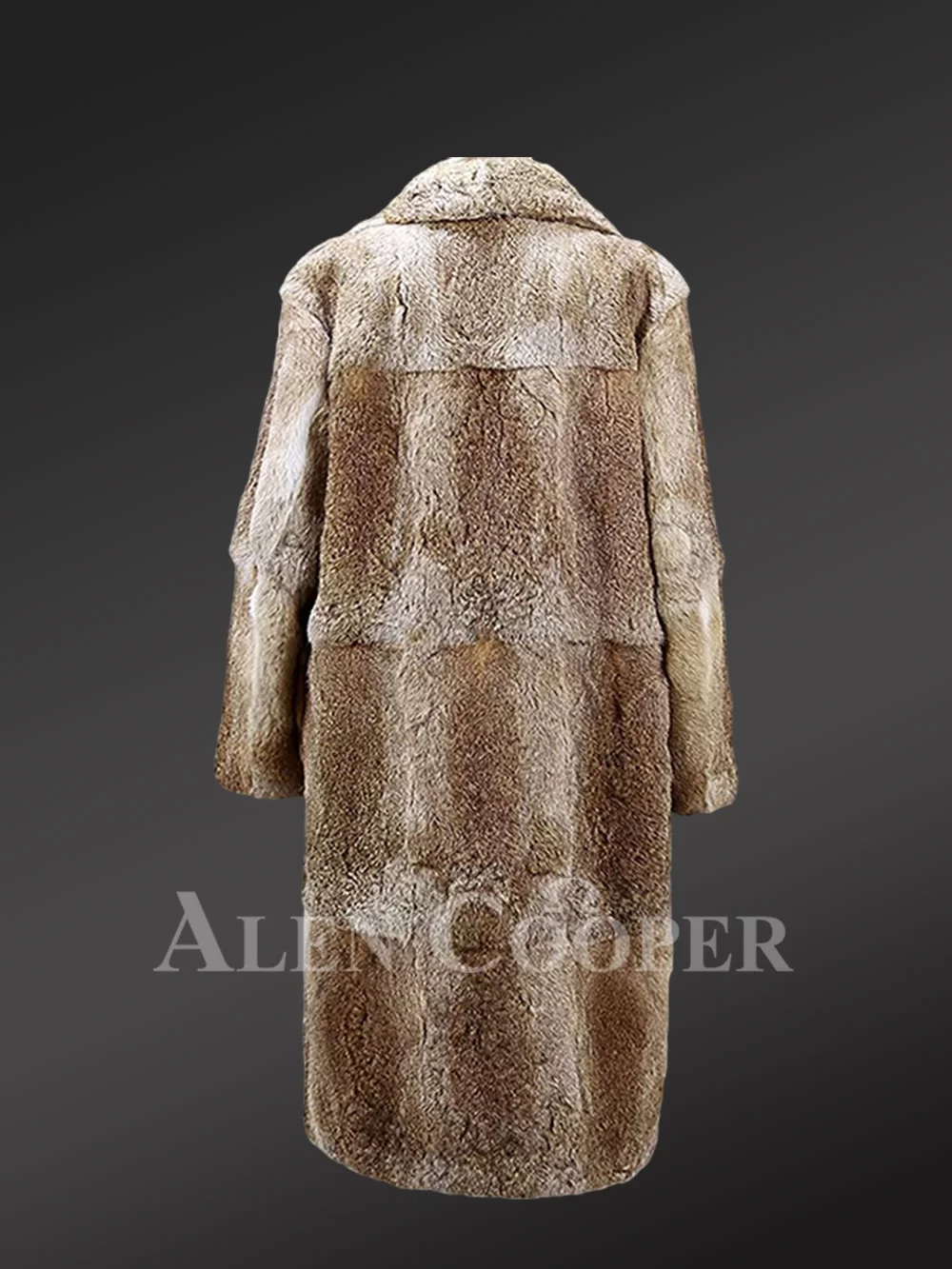 Natural Rabbit Fur Long Coat