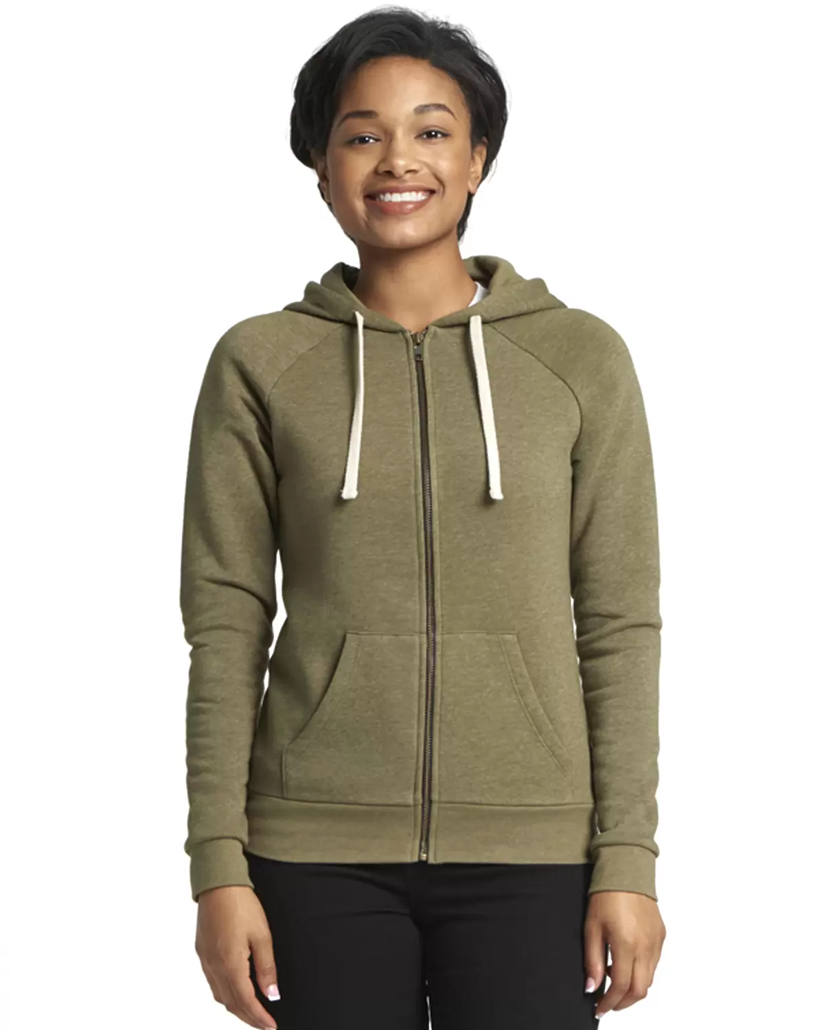 Next Level Apparel 9603 Ladies' PCH Raglan Zip Hoody SKU: 9603