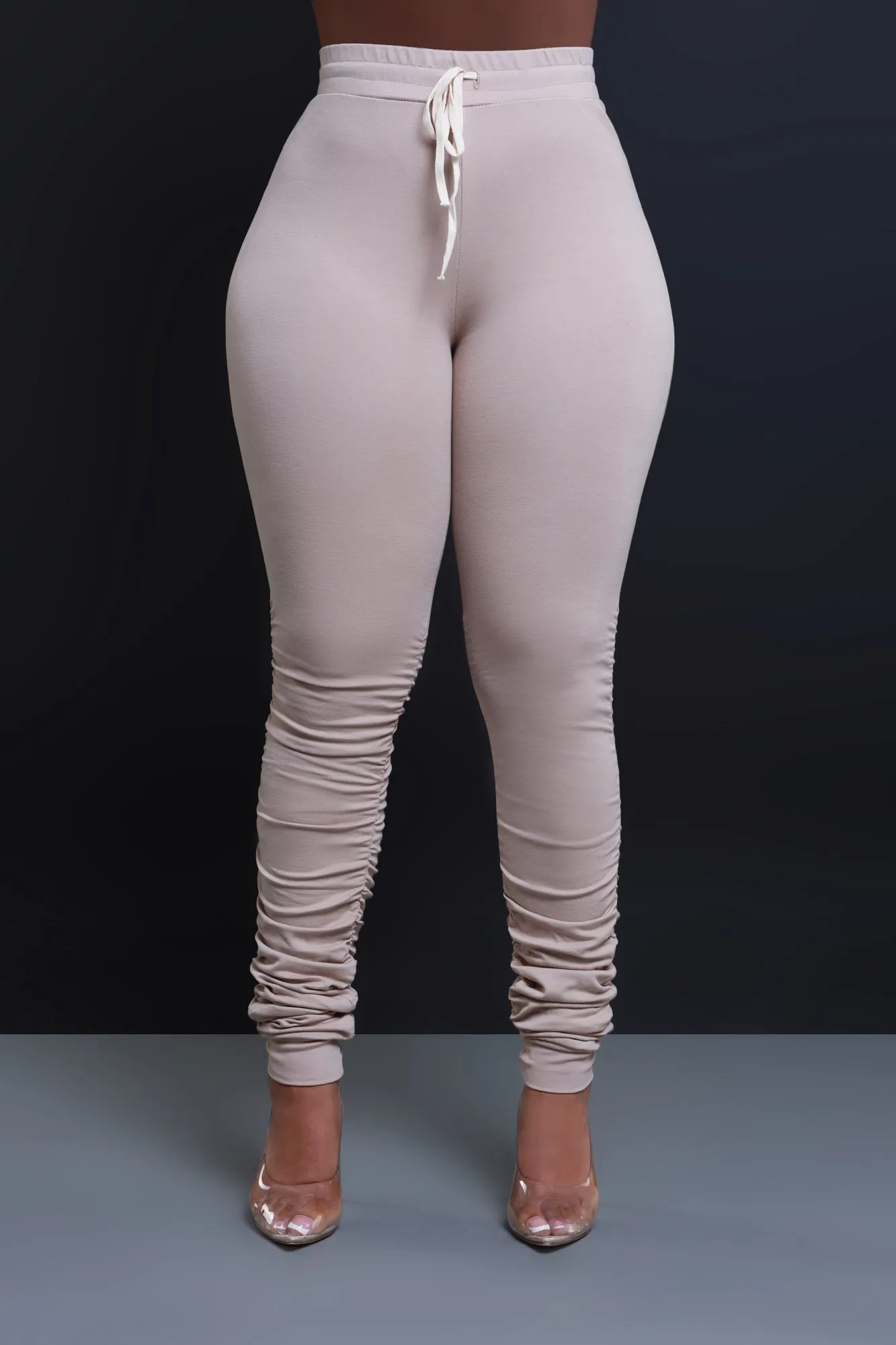 Now Or Never Ruched Leggings - Tan