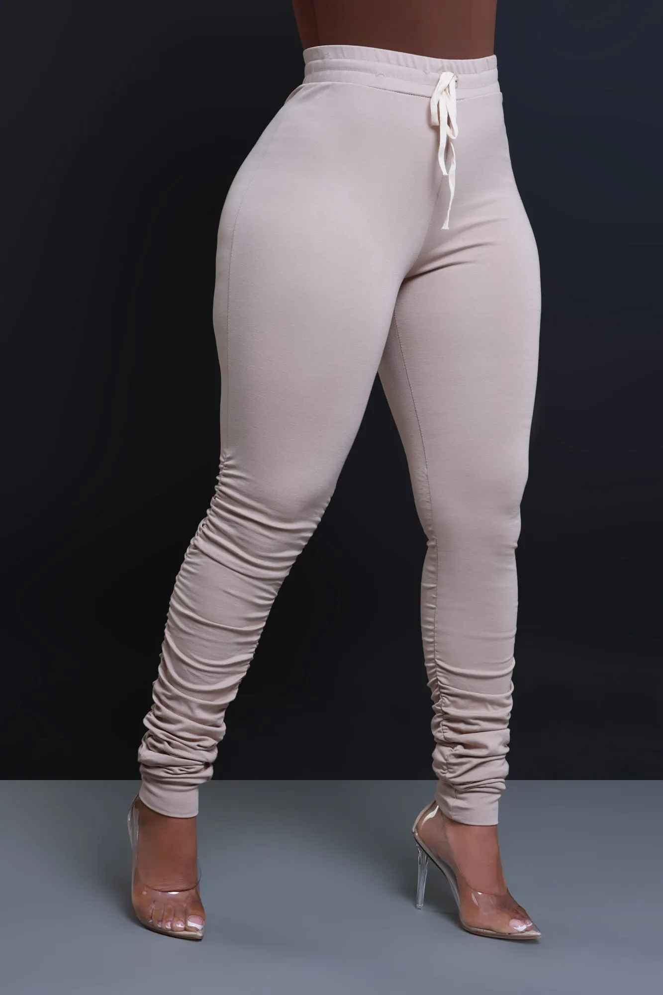 Now Or Never Ruched Leggings - Tan