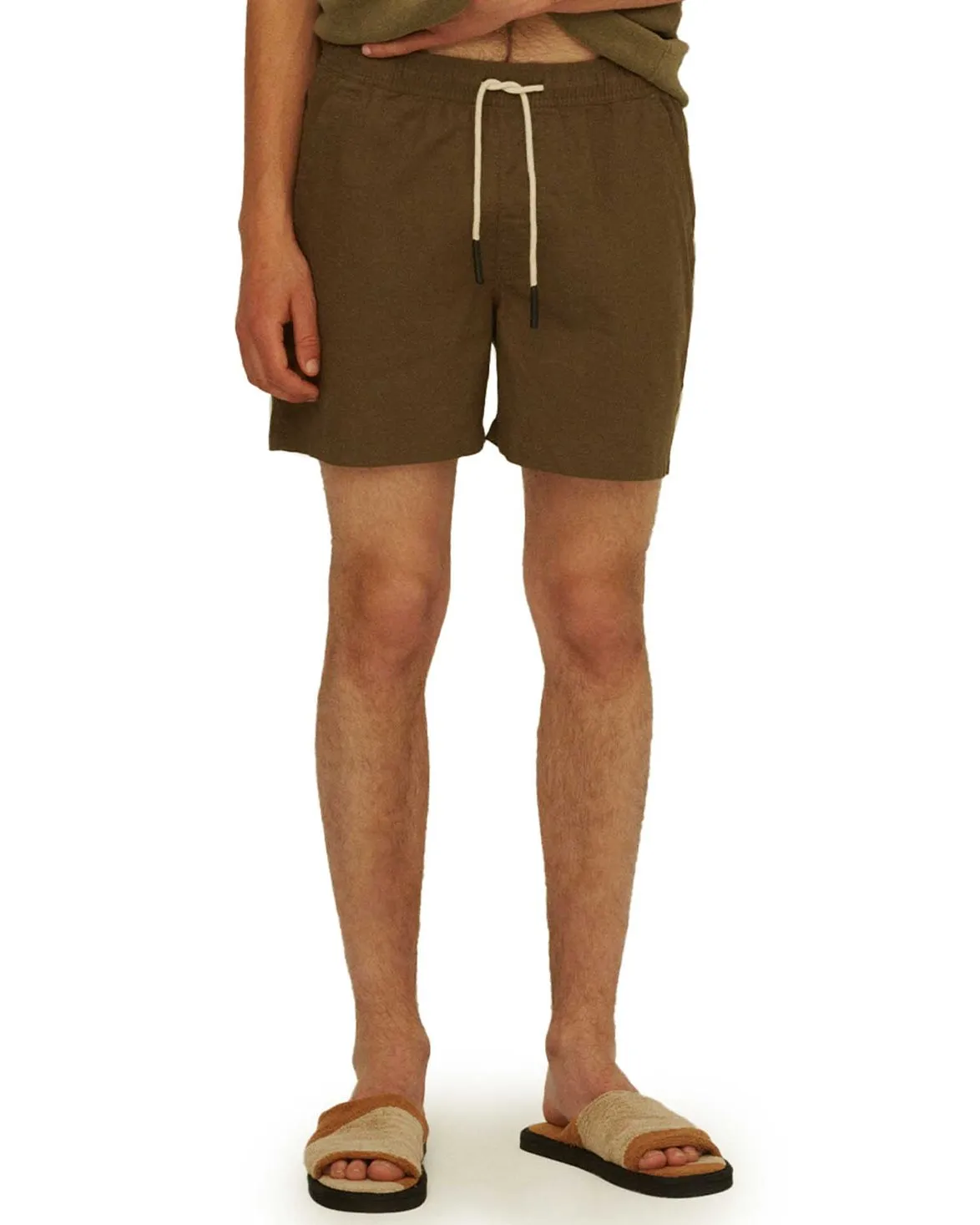 OAS Linen Shorts Army