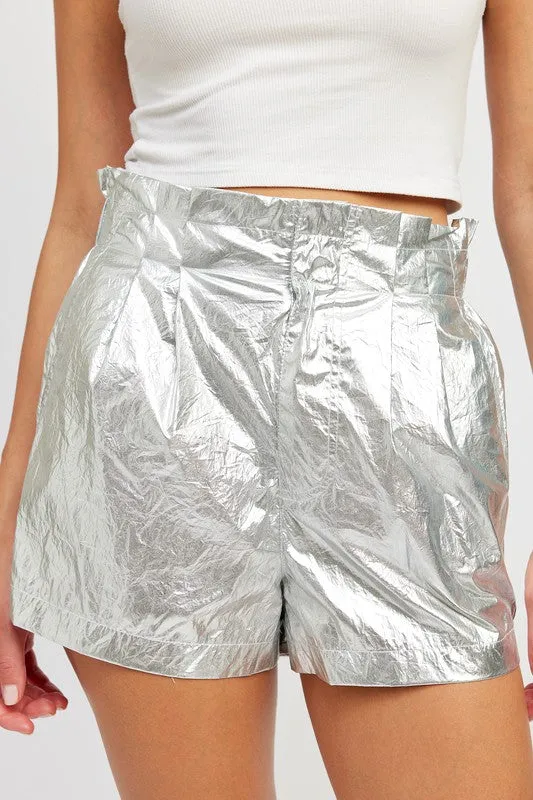 PAPERBAG METALLIC SHORTS