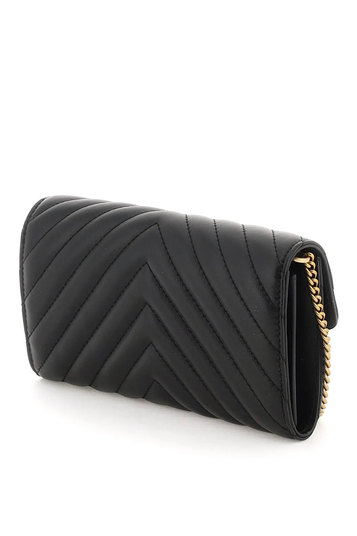 Pinko Love Bag Chevron Crossbody Bag   Black