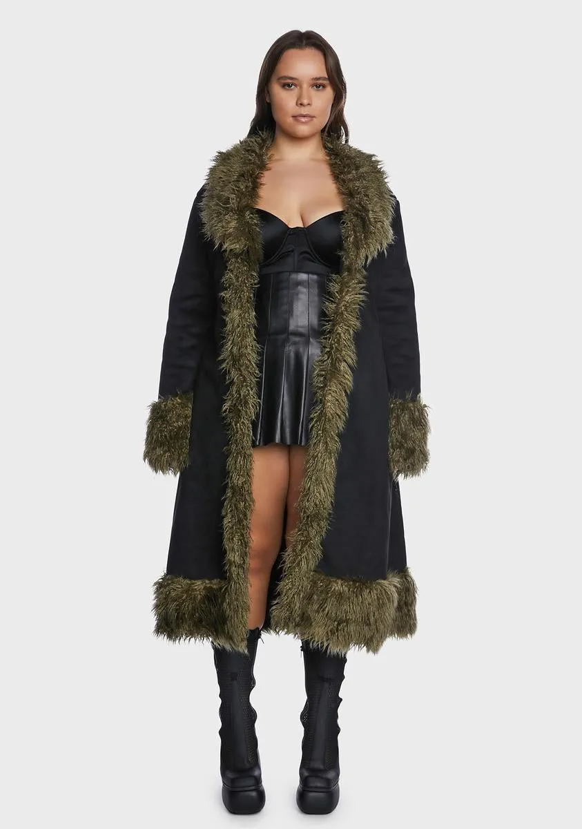 Plus Do Your Thing Faux Fur Coat-