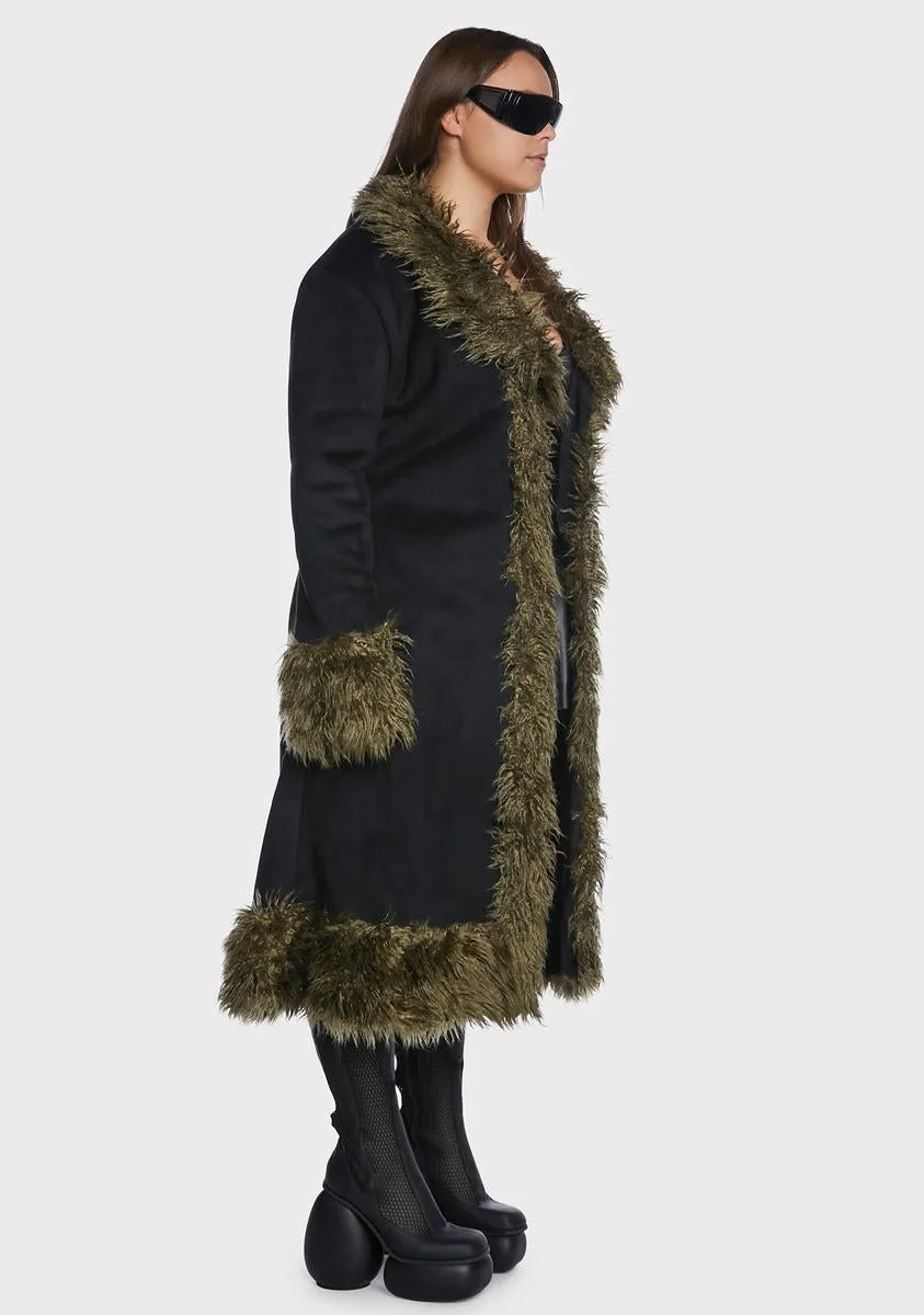 Plus Do Your Thing Faux Fur Coat-