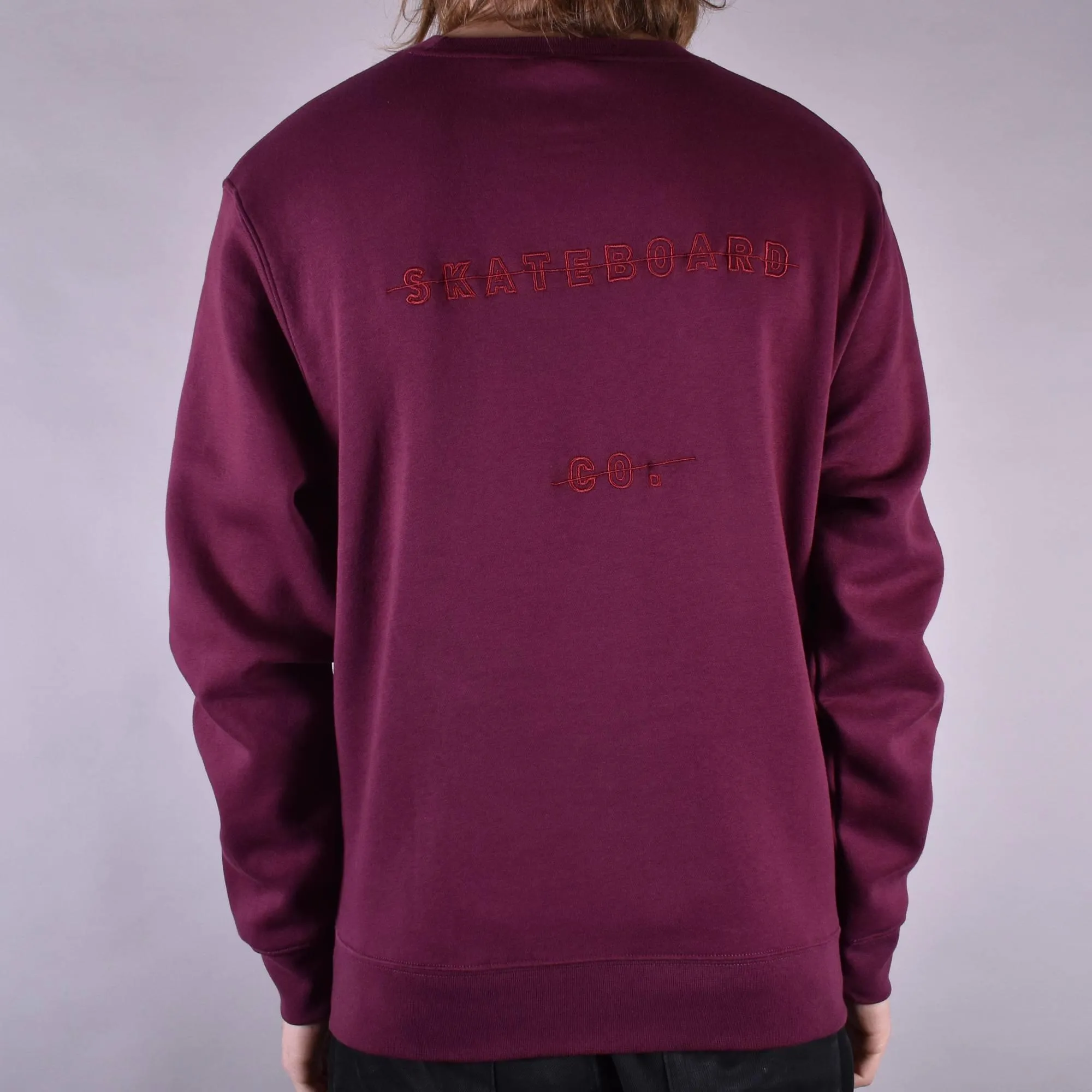 Redacted Crewneck Sweater - Burgundy